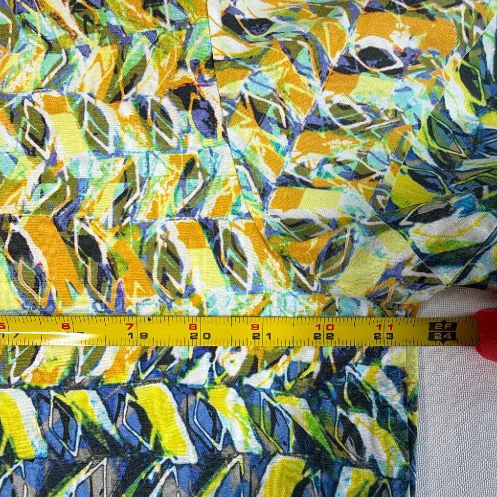 Robert Graham Men’s Lg Classic fit dress Shirt Blue Yellow Geometric Short Sleev - Picture 5 of 8